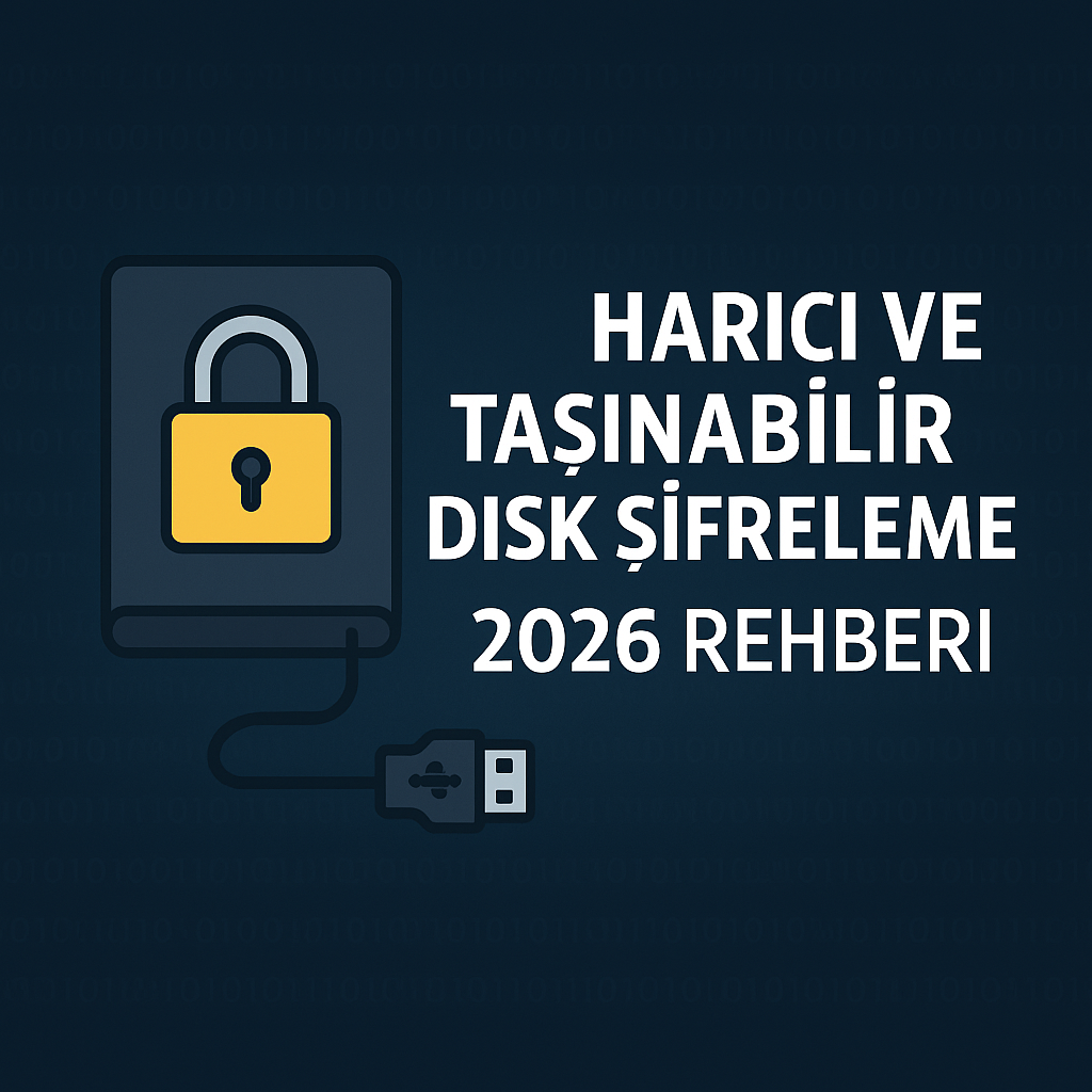 Harici ve taşınabilir disk şifreleme 2026 rehberi
