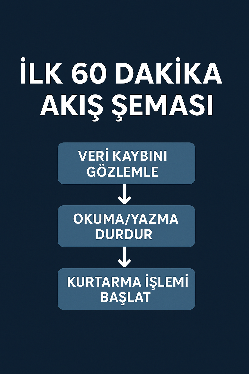 Veri kaybında ilk 60 dakika akış şeması 2026
