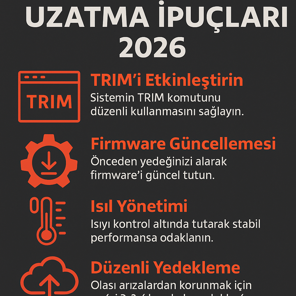 SSD TRIM ve firmware güncellemesi ömrü nasıl uzatır 2026