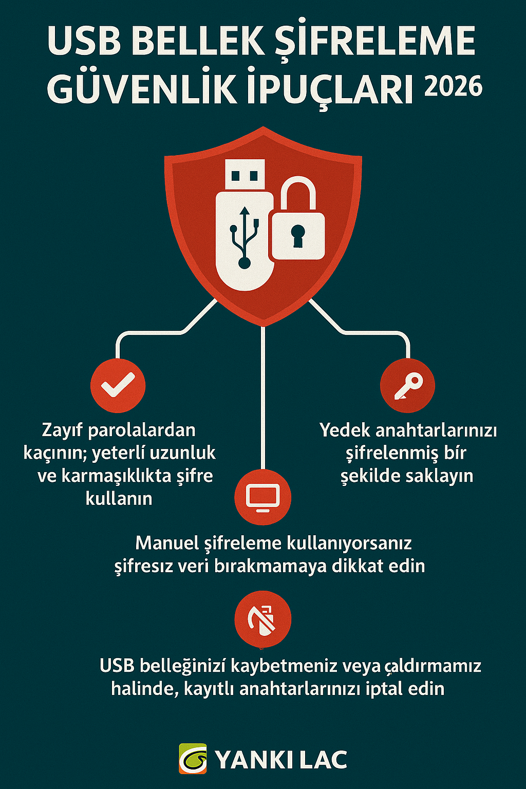 USB bellek şifreleme güvenlik ipuçları 2026