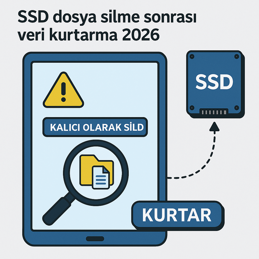 SSD dosya silme sonrası veri kurtarma 2026